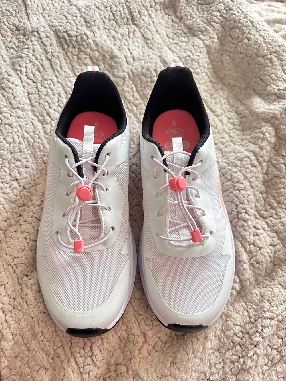 Athletic Works White and Pink Women's Athletic Sneakers